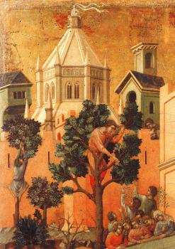Duccio Di Buoninsegna : Entry Into Jerusalem, detail